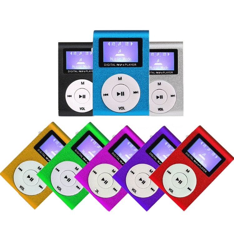 Mini Lavalier Metal MP3 Music Player with Screen, With 128M Memory Card