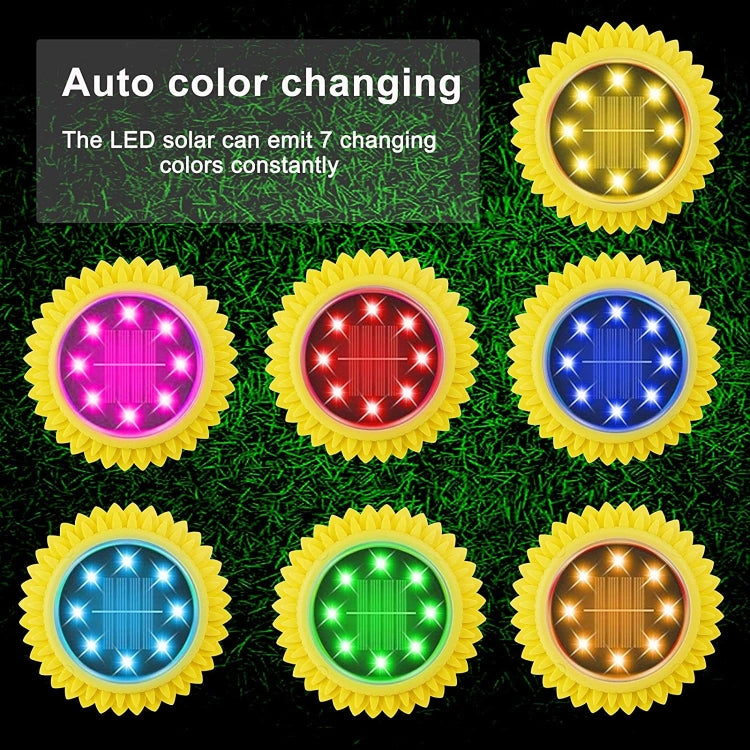 2 PCS 8 LEDs Solar Petals Buried Lamp Waterproof Garden Lawn Light, Specification:, Purple Lily (White Light), Purple Lily (Warm Light), Purple Lily (Colorful Light), Red Rose (White Light), Red Rose (Warm Light), Red Rose (Colorful Light)�������������...