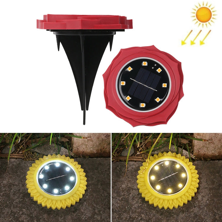 2 PCS 8 LEDs Solar Petals Buried Lamp Waterproof Garden Lawn Light, Specification:, Purple Lily (White Light), Purple Lily (Warm Light), Purple Lily (Colorful Light), Red Rose (White Light), Red Rose (Warm Light), Red Rose (Colorful Light)�������������...
