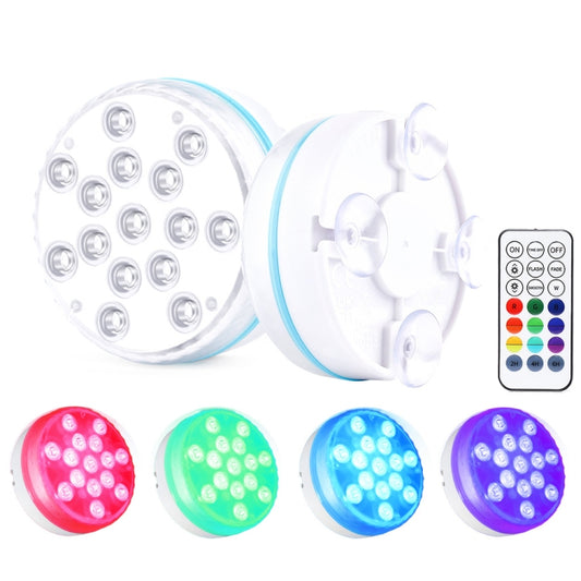 15 LEDs RF Remote Control Diving Light Magnetic Waterproof Pool Lamp, Spec:, 1 PC + 1 RC, 2 PCS + 1 RC, 2 PCS + 2 x RC