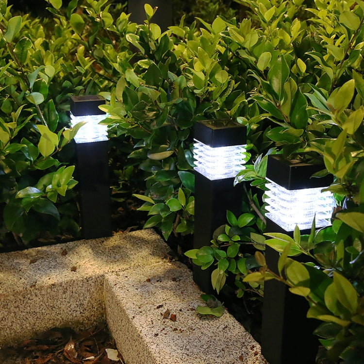 Solar Waterproof Outdoor Landscape Square Column Lawn Light, White Light, Yellow Light, Color Light