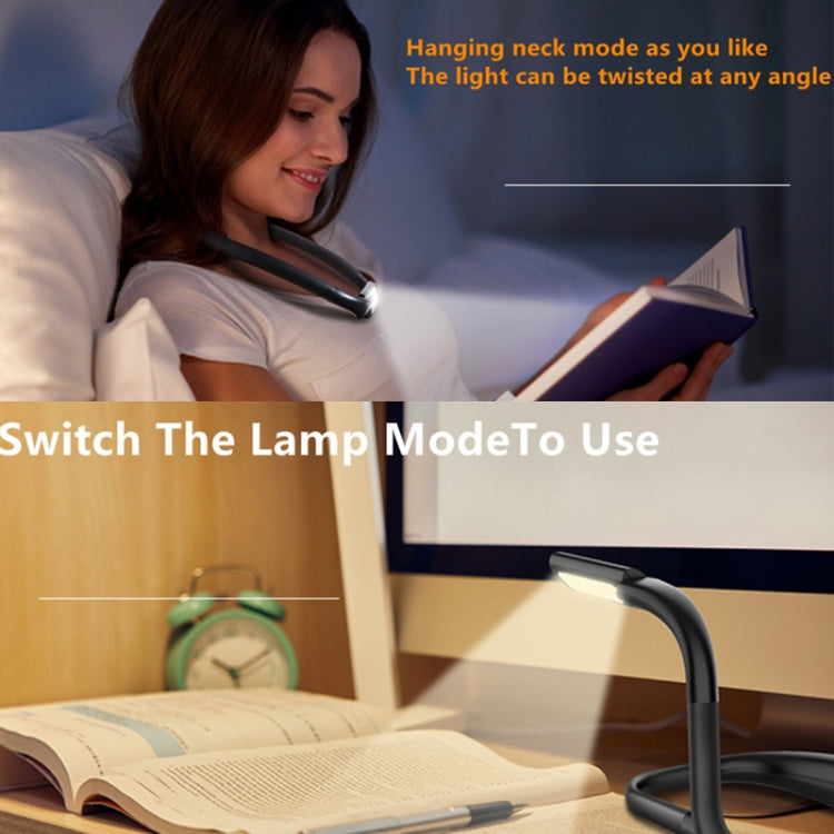 GH-8 USB Hanging Neck Lamp Table Lamp Night Light, Black, White