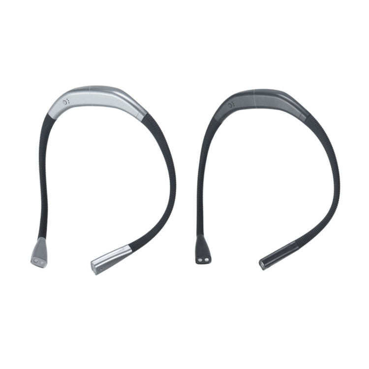 LED Hanging Neck Light Universal Hose Eye Protection Reading Light, Space Silver, Elegant Black