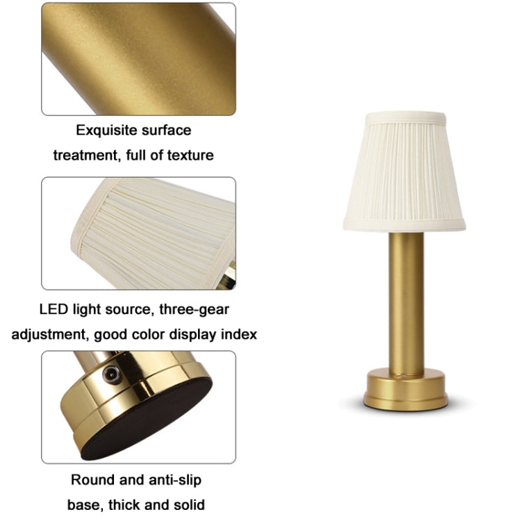 USB Charging Ambience Light LED Bedside Small Night Light, Silver, Golden