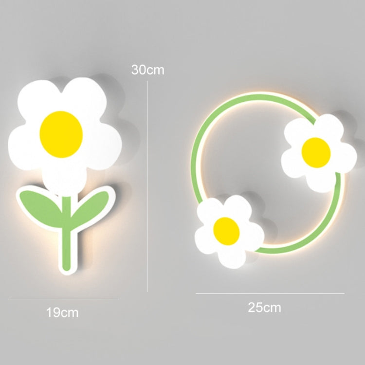 Children Room Warm Bedside Sunflower Wall Lamp, Flower Warm Light, Flower White Light, Flower Three-color Dimmer, Round Flowers Warm Light, Round Flowers White Light, Round Flowers Three-color Dimmer