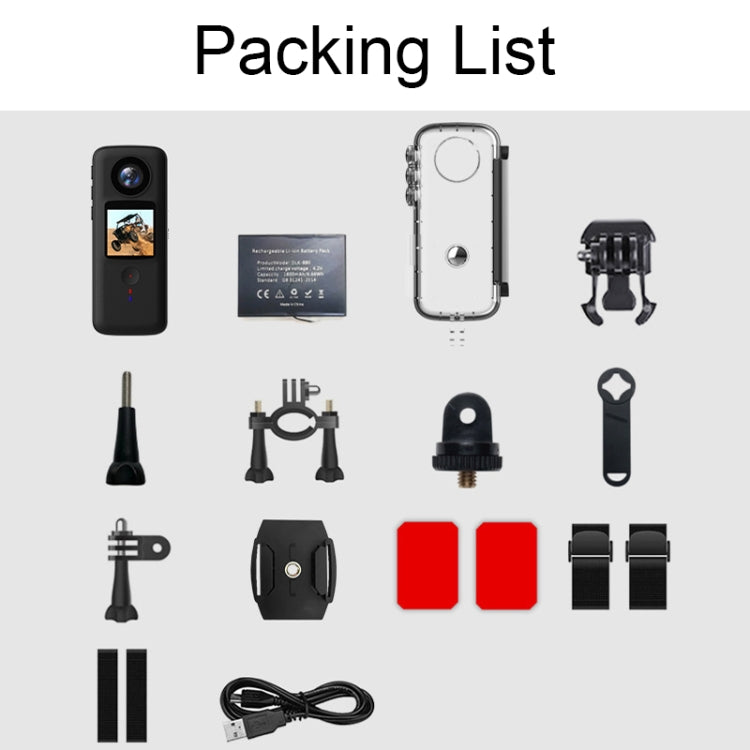4K HD Touch Dual LCD Screen Handheld Sports Waterproof Camera Outdoor Anti-Shake Diving Camera, DLK-880Q