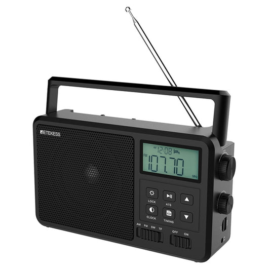 Retekess TR638 LCD Digital Display Full-Band Bluetooth FM Radio Support External Antenna, TR638 (US Plug), TR638 (EU Plug)