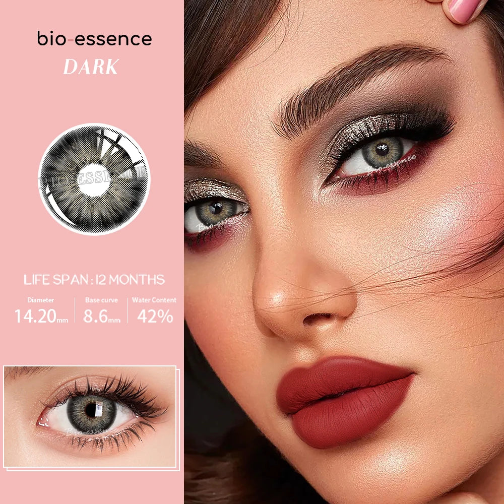 Bio-essence 1 Pair Colored Contact Lenses Natural Look Brown Eye Lenses Gray Contact Blue Lenses Fast Delivery Green Eye Lenses