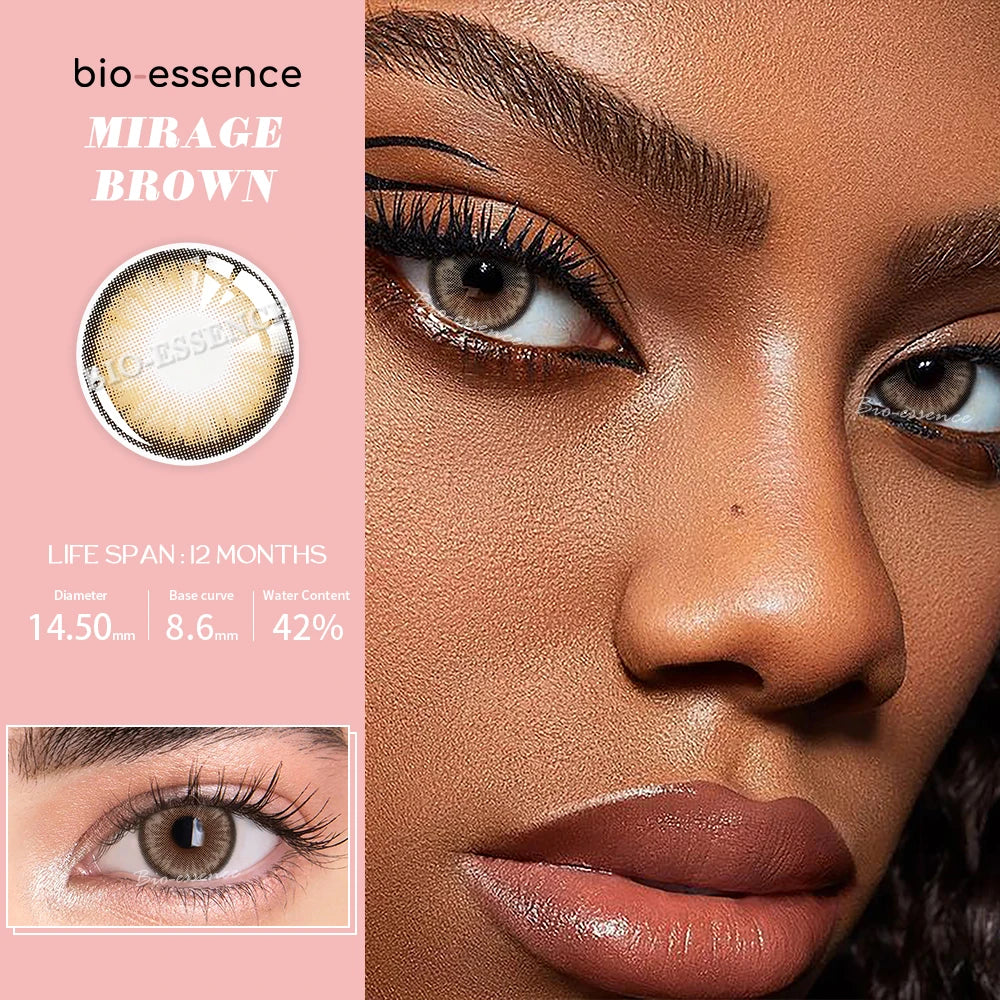 Bio-essence 1 Pair Colored Contact Lenses Natural Look Brown Eye Lenses Gray Contact Blue Lenses Fast Delivery Green Eye Lenses