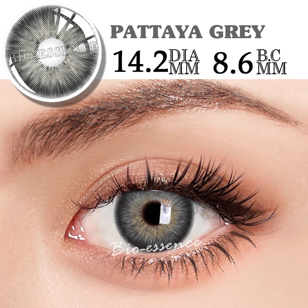 Bio-essence 1 Pair Colored Contact Lenses Natural Look Brown Eye Lenses Gray Contact Blue Lenses Fast Delivery Green Eye Lenses