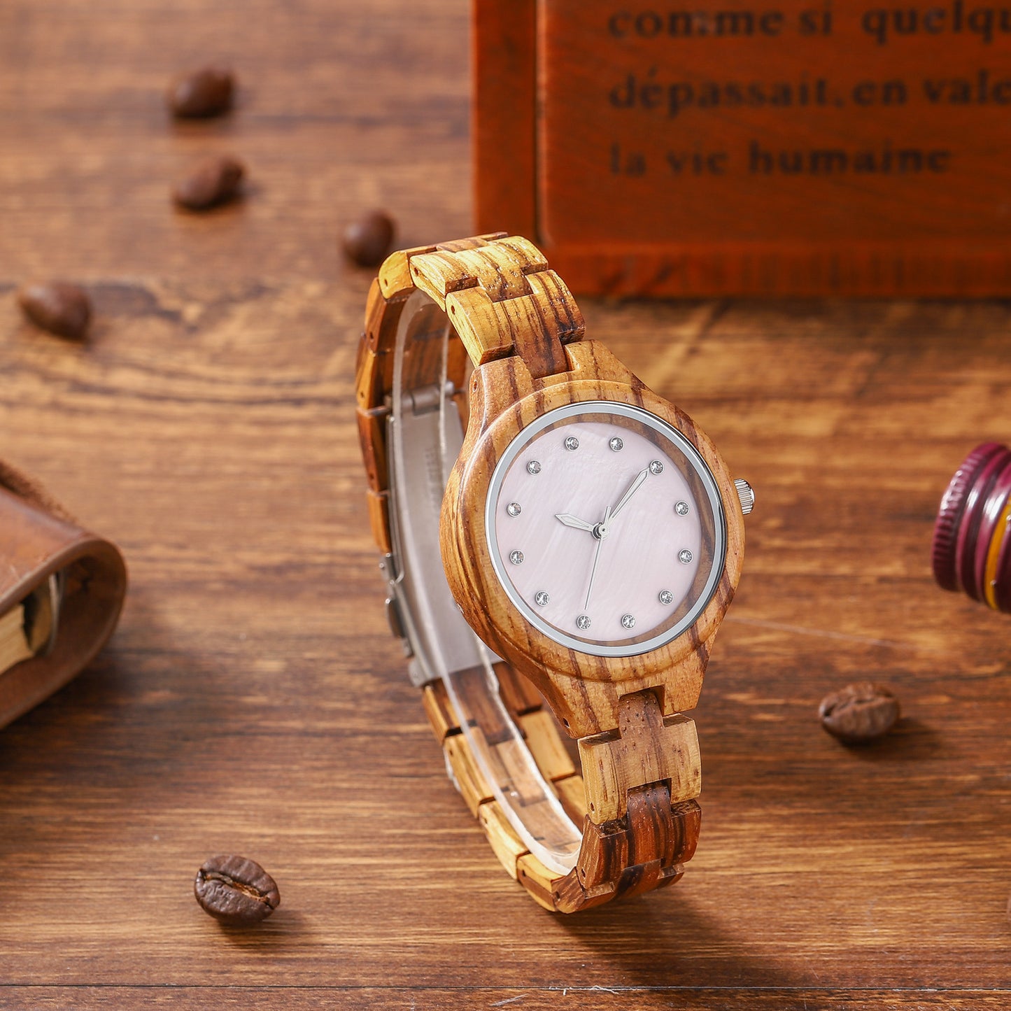 Fashion Sandalwood Watch All Wood Strap Japanese Quartz Movement Wooden Watch