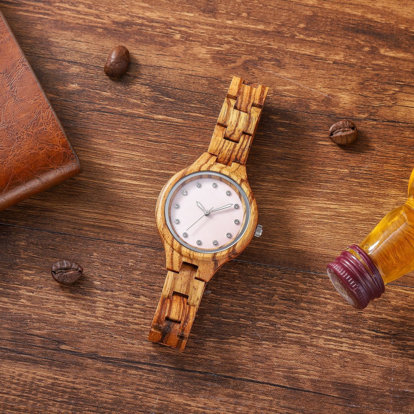Fashion Sandalwood Watch All Wood Strap Japanese Quartz Movement Wooden Watch