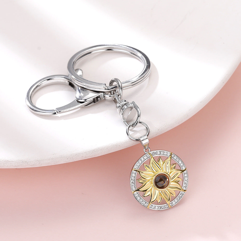 Fashion Personality Photo Projection Keychain