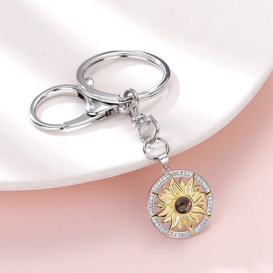 Fashion Personality Photo Projection Keychain