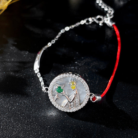 Simple Emerald Bracelet Female Original Design S925 Silver Virgo Bracelet
