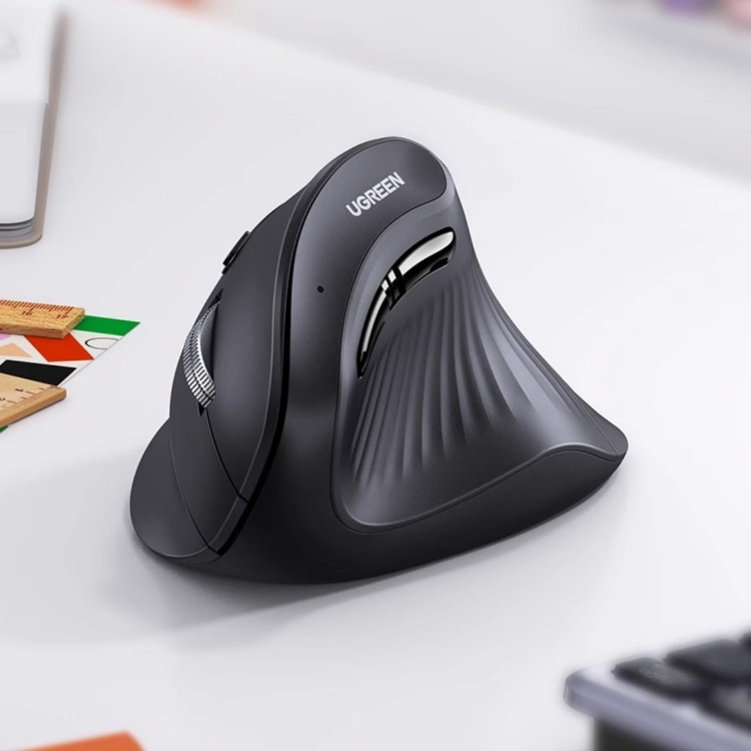 Ergonomic Dual-mode Mute Wireless Bluetooth Vertical Mouse