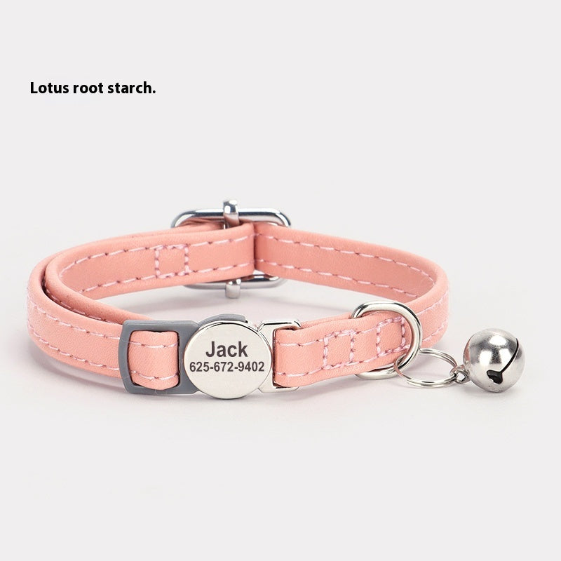Cat Engraved Collar To Prevent Suffocation And Loss