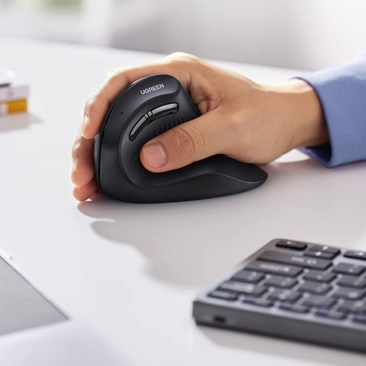 Ergonomic Dual-mode Mute Wireless Bluetooth Vertical Mouse